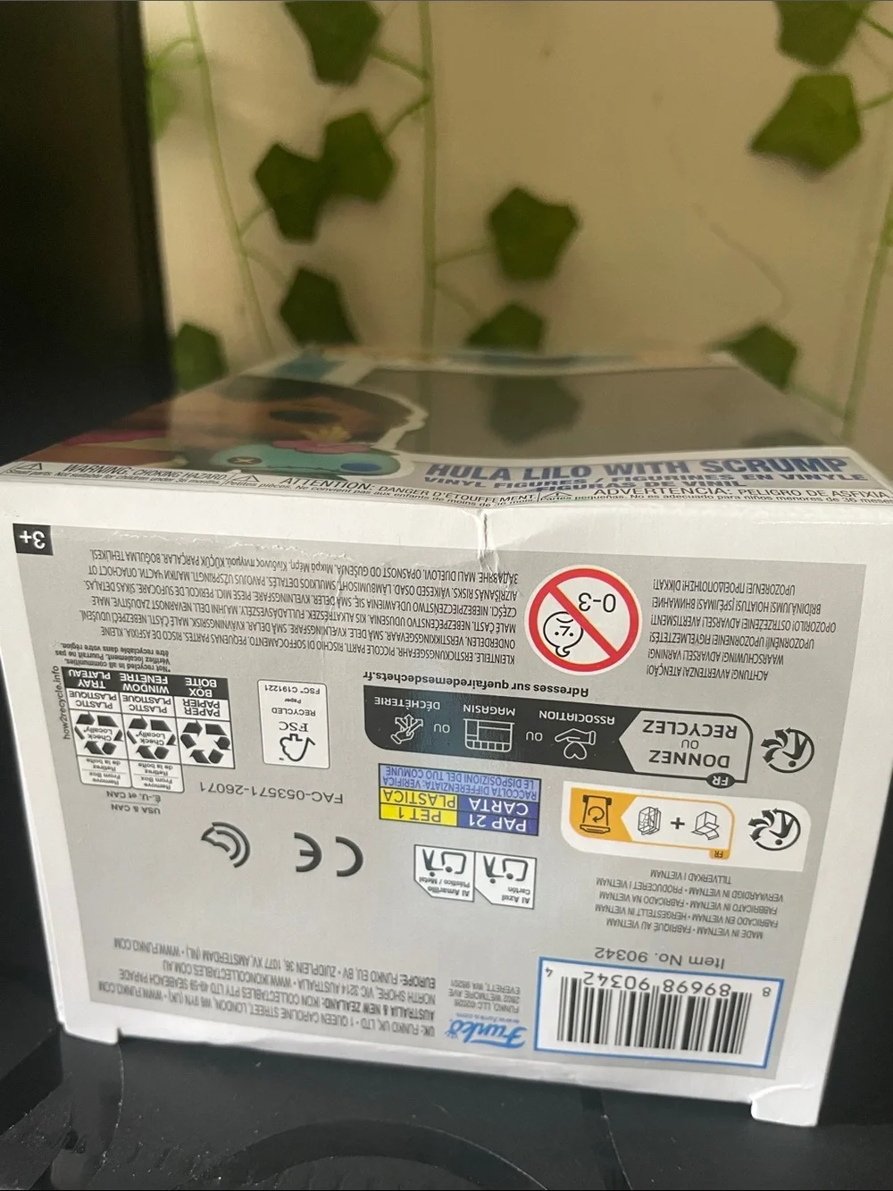 Funko POP! Hula Lilo with Scrump - aqua, pink, green (see pics box damage)